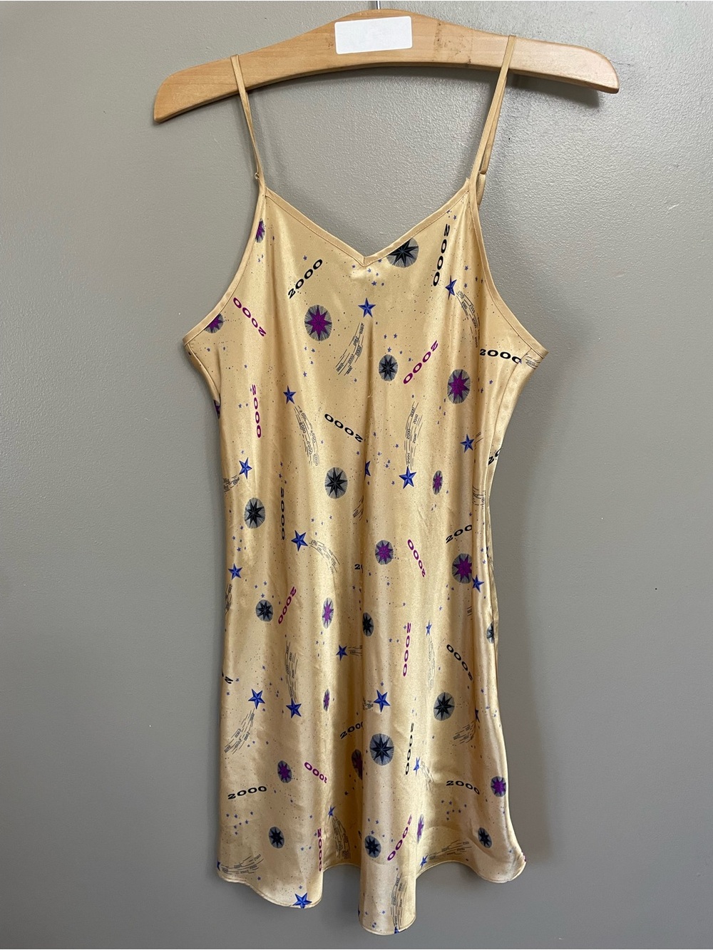 JONES NEW YORK small Y2K 2000 Satin  Nightgown slip dress new year